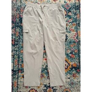 L.L.Bean Women's Beige Pull‎ On Cargo Pants Size Large Regular